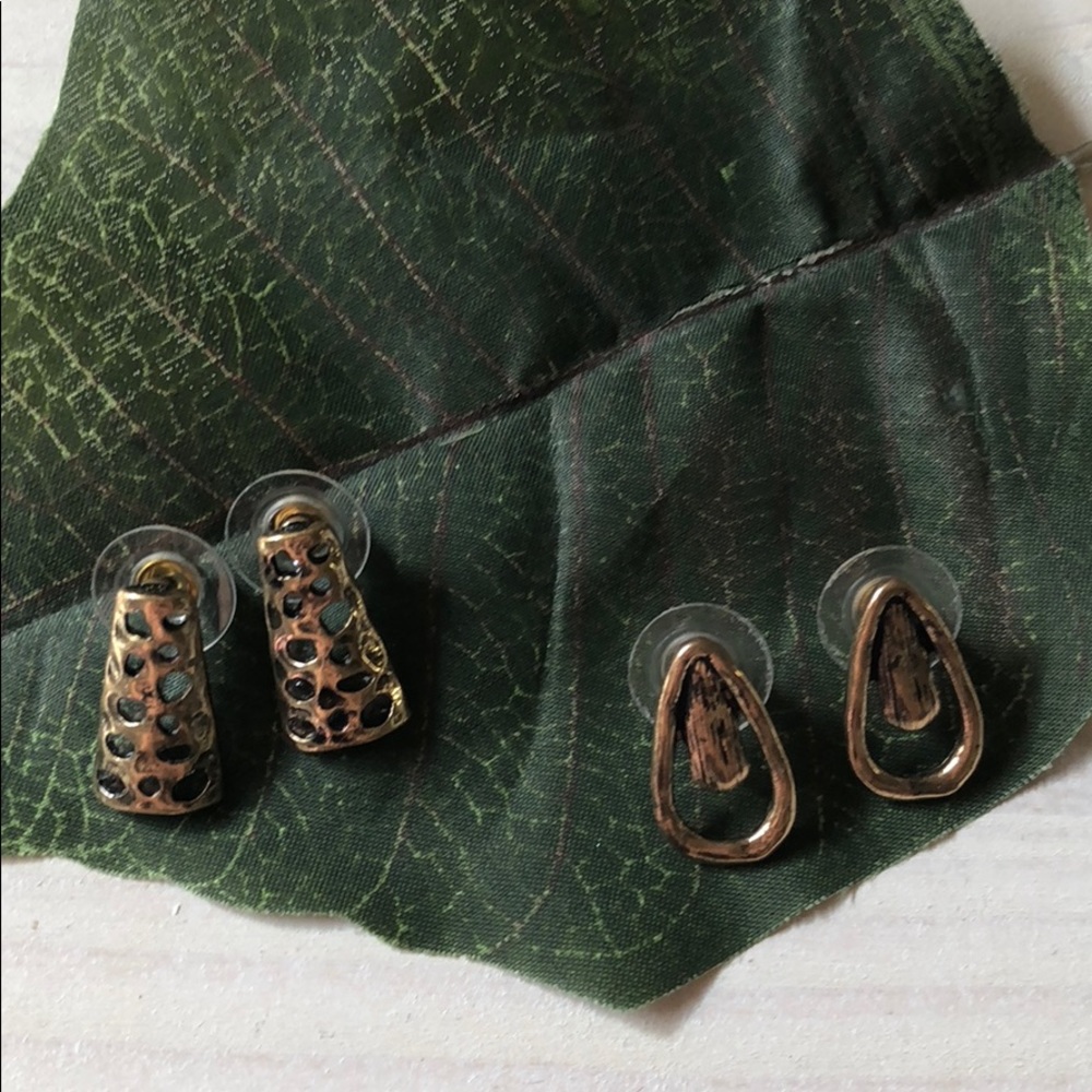 Bundle For Two Vintage Statement Earrings. - image 1